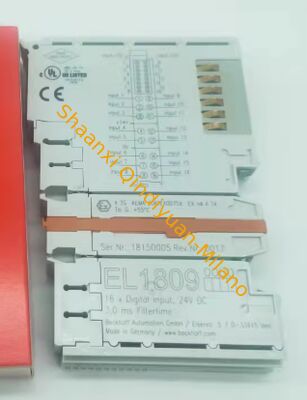 Beckhoff KL1809 Digital Input Module with 16 24V DC Inputs, Tool-Free Wiring, and DIN Rail Mounting for Industrial Automation