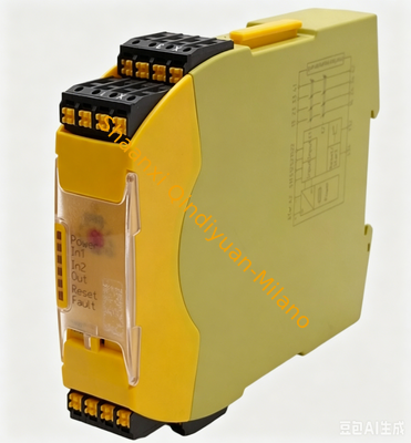 Pilz PNOZ S4 Safety Relay 24V DC with DIN Rail Mount and 3 Safety Contacts