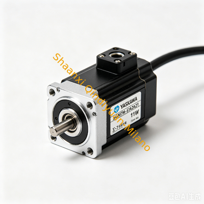 YASKAWA SGM7M-A1A2A21  Sigma-7 medium inertia servo motor, 100W, 200V AC, 24-bit absolute encoder, optimized for high-response positioning applications.