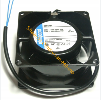 Long Life Ball Bearing Ventilation Fan,Ebm-papst 8556NR AC axial, 230V 50/60Hz, 80×80×38mm, 2800RPM, 29.4W, 50dB(A), ball bearing, IP20. "R" variant adds speed monitoring output