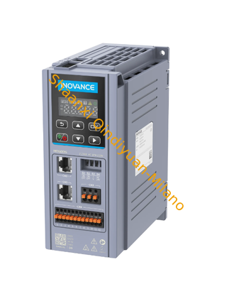 INOVANCE MD600S-2S010B 11 kW, single-phase 220V compact VFD with built-in braking unit, V/F and sensorless vector control, built-in PID, ideal for pumps, fans, and conveyors.