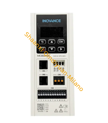 INOVANCE AC MD600S-4T2R3 2.3 kW, three-phase 380V compact VFD with V/F and sensorless vector control, built-in PID, ideal for pumps, fans, and conveyors.